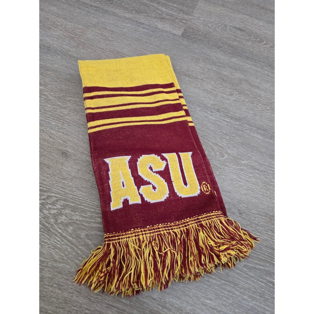 Ruffneck Scarves Arizona State University ASU Sun Devils Maroon Gold Knit Scarf